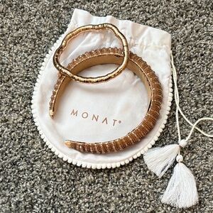 Monat Gold Headband and Hairtie Set